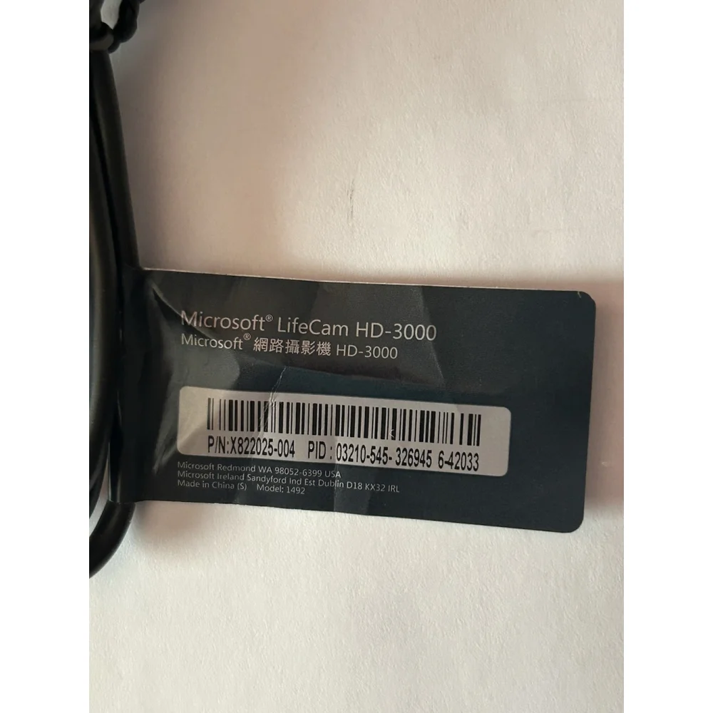 Microsoft LifeCam HD3000 Webcam - Black